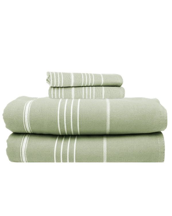 Classic Fringeless XL Bath Bundle - Hedge Green