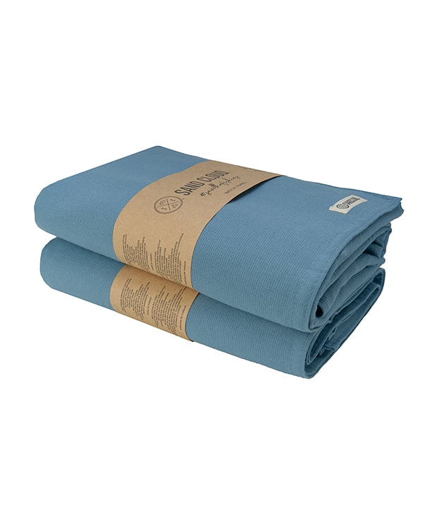 Terra Fringeless XL Bath Bundle - Slate Blue - 2 Pack